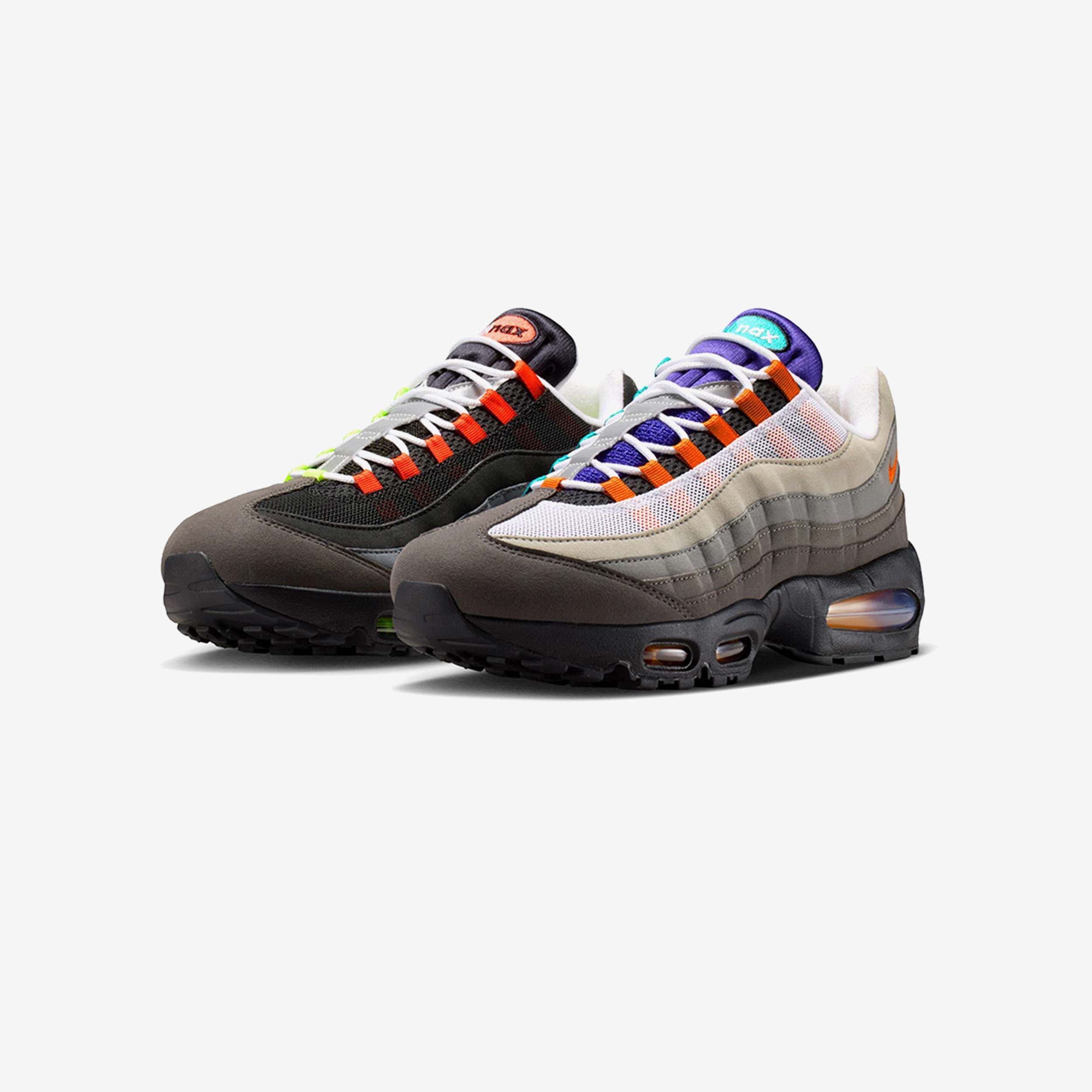 Nike اير ماكس 95 بيغ بابل بريميوم — غريدي / أسود / فولت / أبيض 2