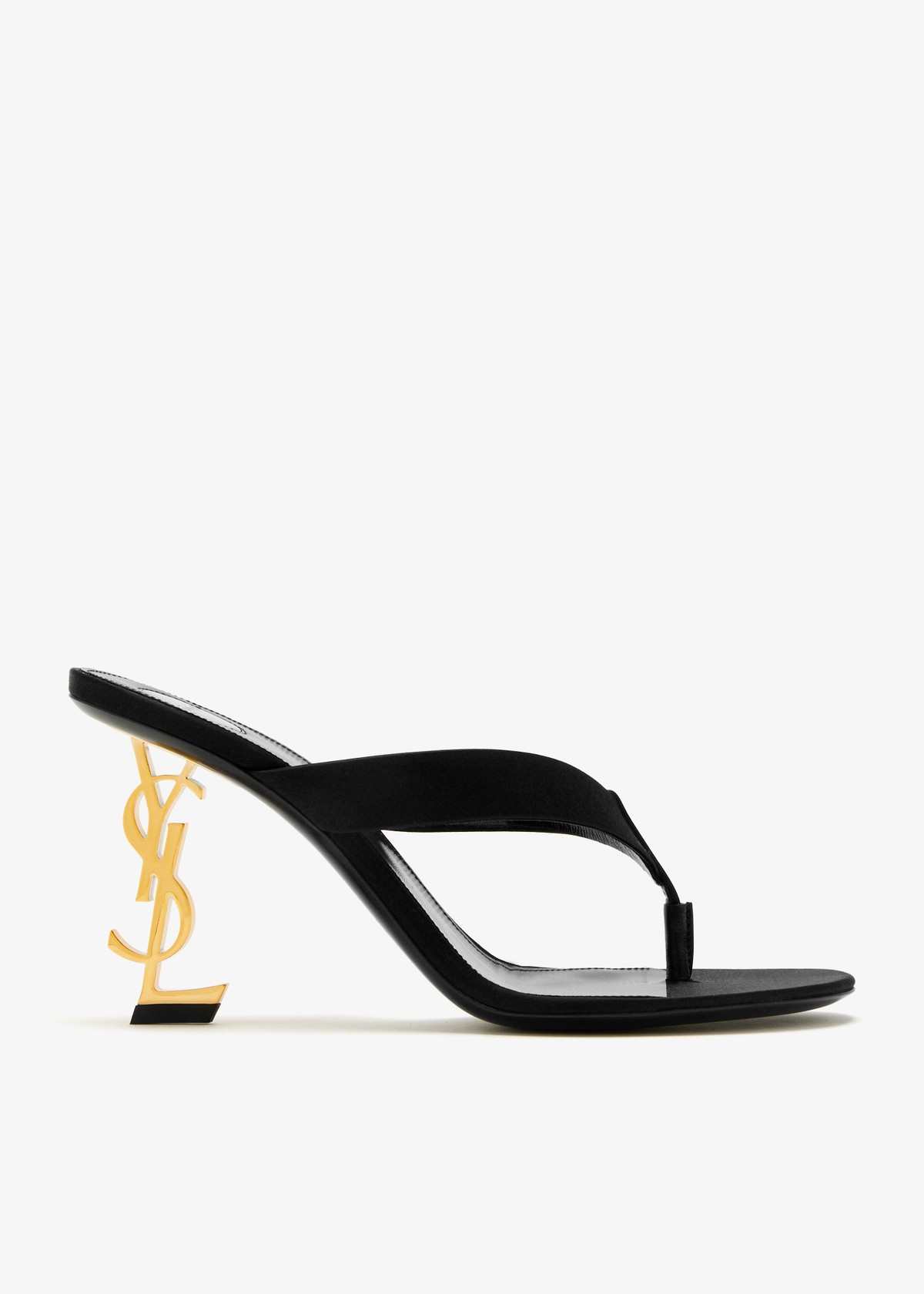 Saint Laurent ميول أوبْيوم 85 من الساتان — أسود / ذهبي