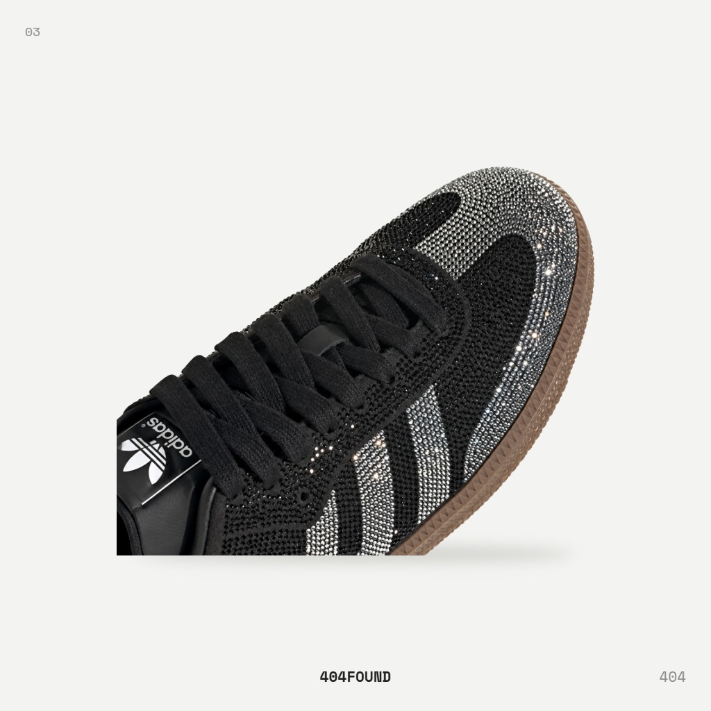 Adidas Samba OG Crystal Black Silver — Black / Silver / Gum 3