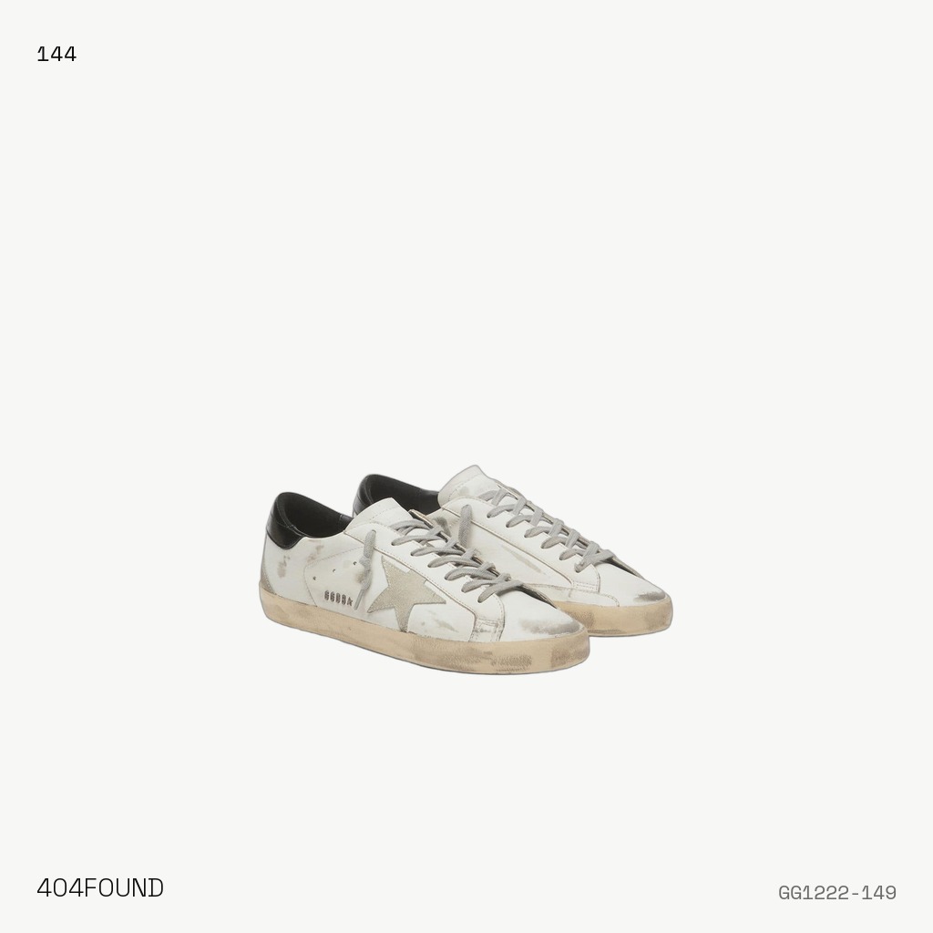 Golden Goose Super-Star Metal Stud — White / Black
