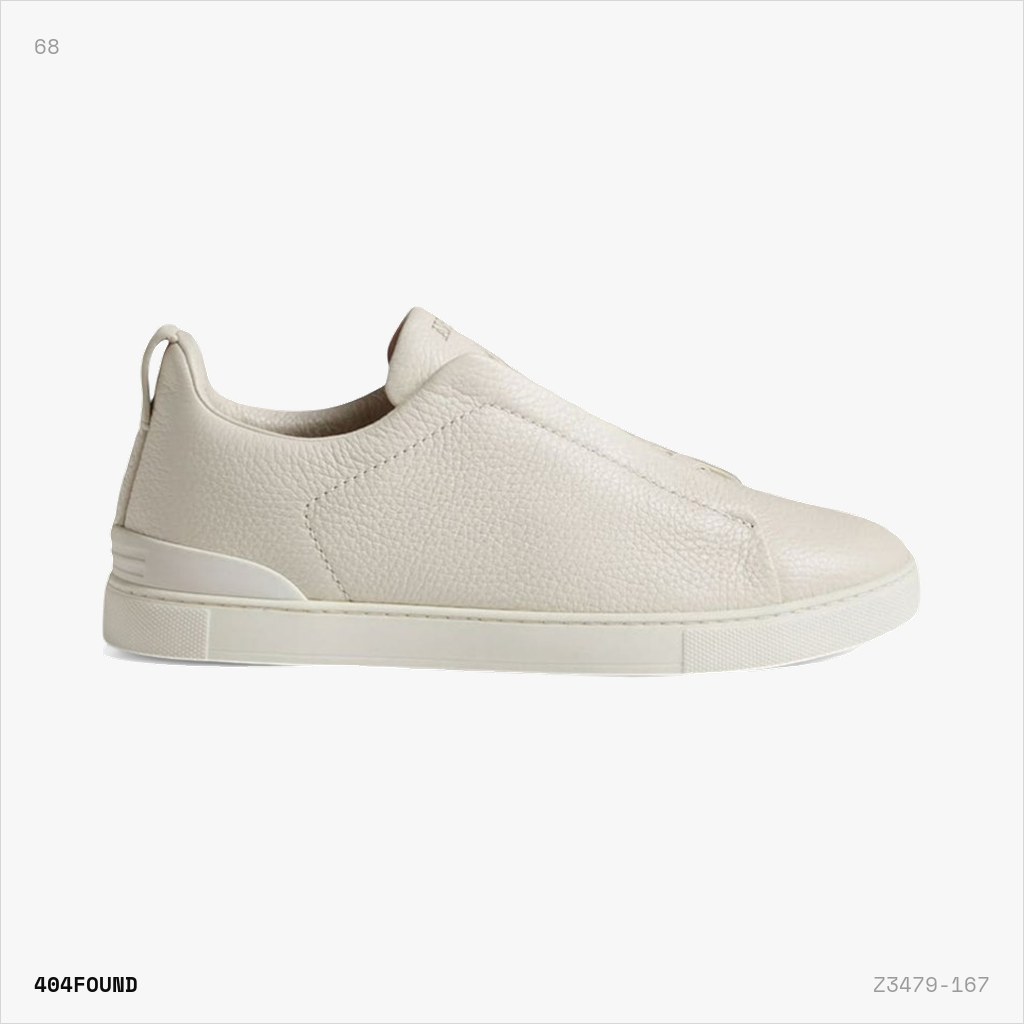 Zegna Deerskin Triple Stitch — White